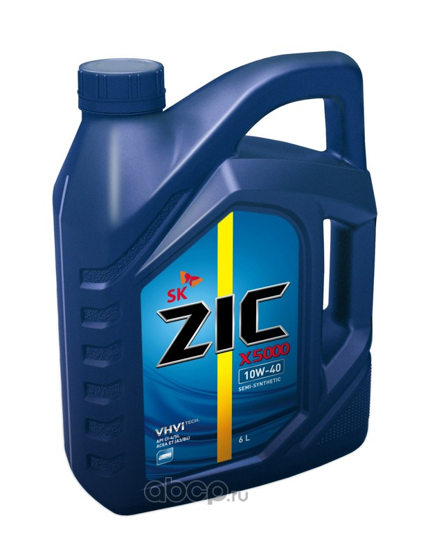 ZIC X5000 10W40 (6L) масло моторное полусинтетика 172658 