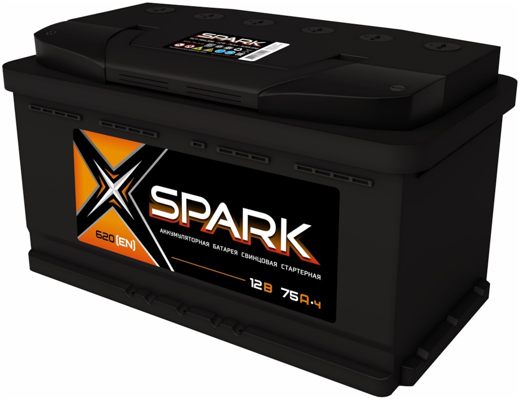 аккумулятор SPARK 75Ah 620A (EN) R+ (278x175x190) SPA75-3-R