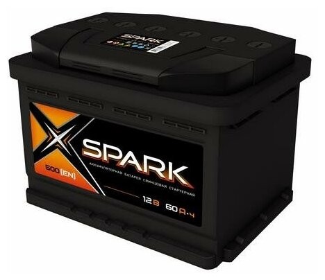 аккумулятор SPARK SPA 60-3-R	60Ah 500A (EN) R+ (242x175x190)