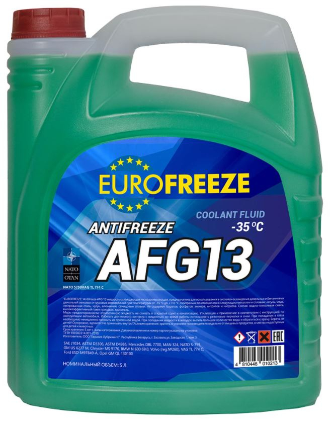 Антифриз EUROFREEZE AFG11 4.8кг (4.2л) Зеленый 52240