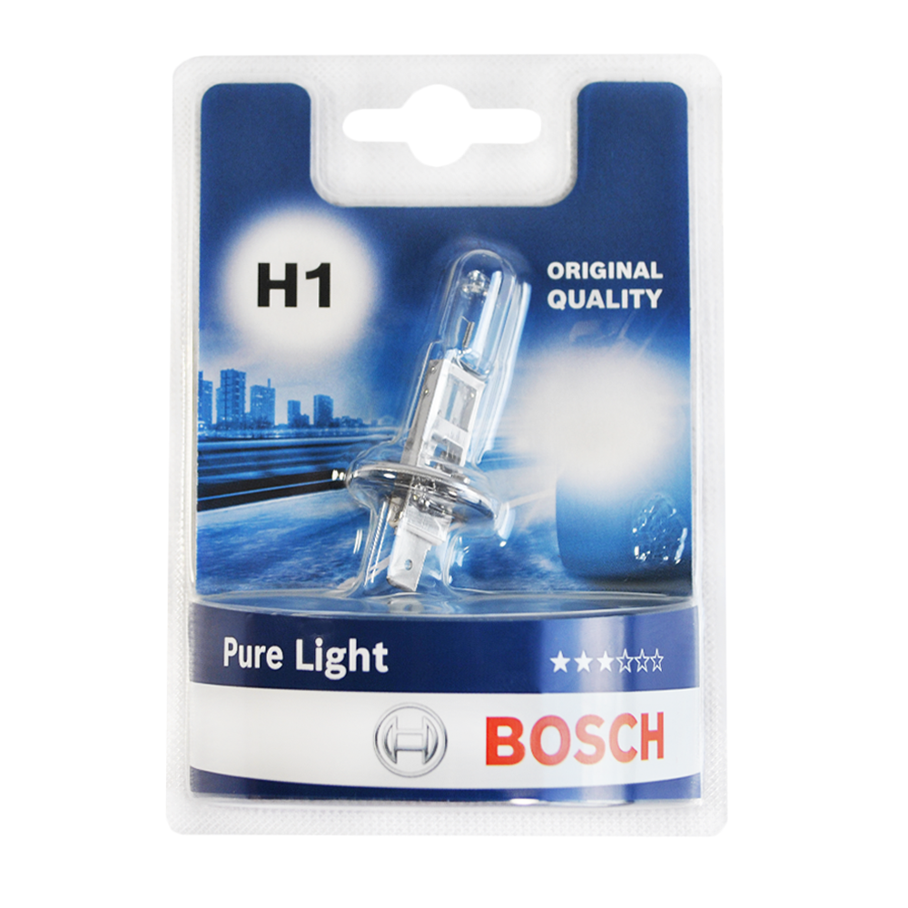 Автолампа Bosch H1 12V 55W стандарт 1шт блистерная упаковка 1987301005