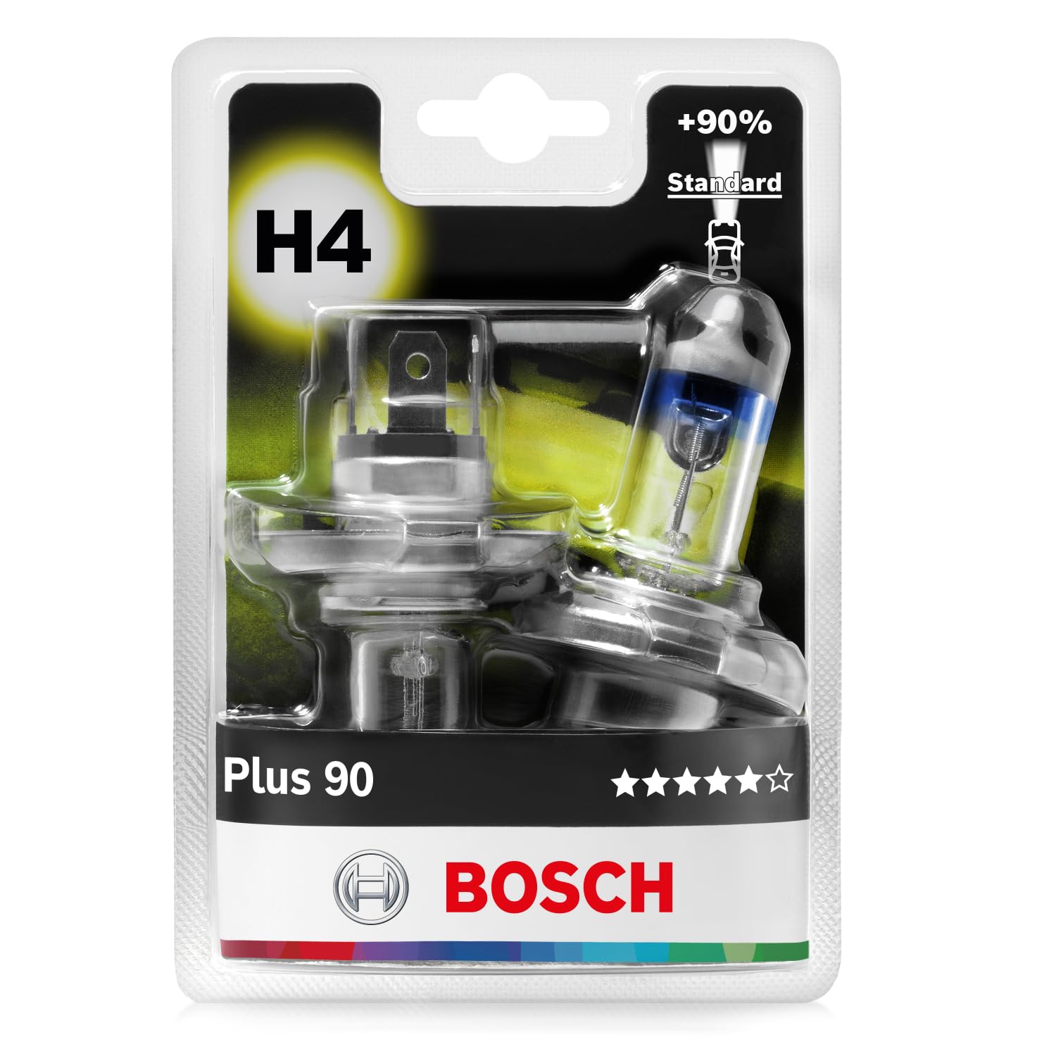 Автолампа Bosch H4 60/55W 12V +90% Gigalight Plus 90 (2шт)  1987301422