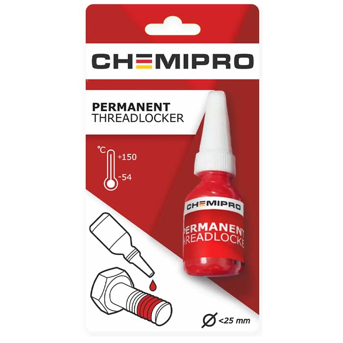 Chemipro Screw-retainer medium strength фиксатор резьбы неразъёмный красный 10мг CH061