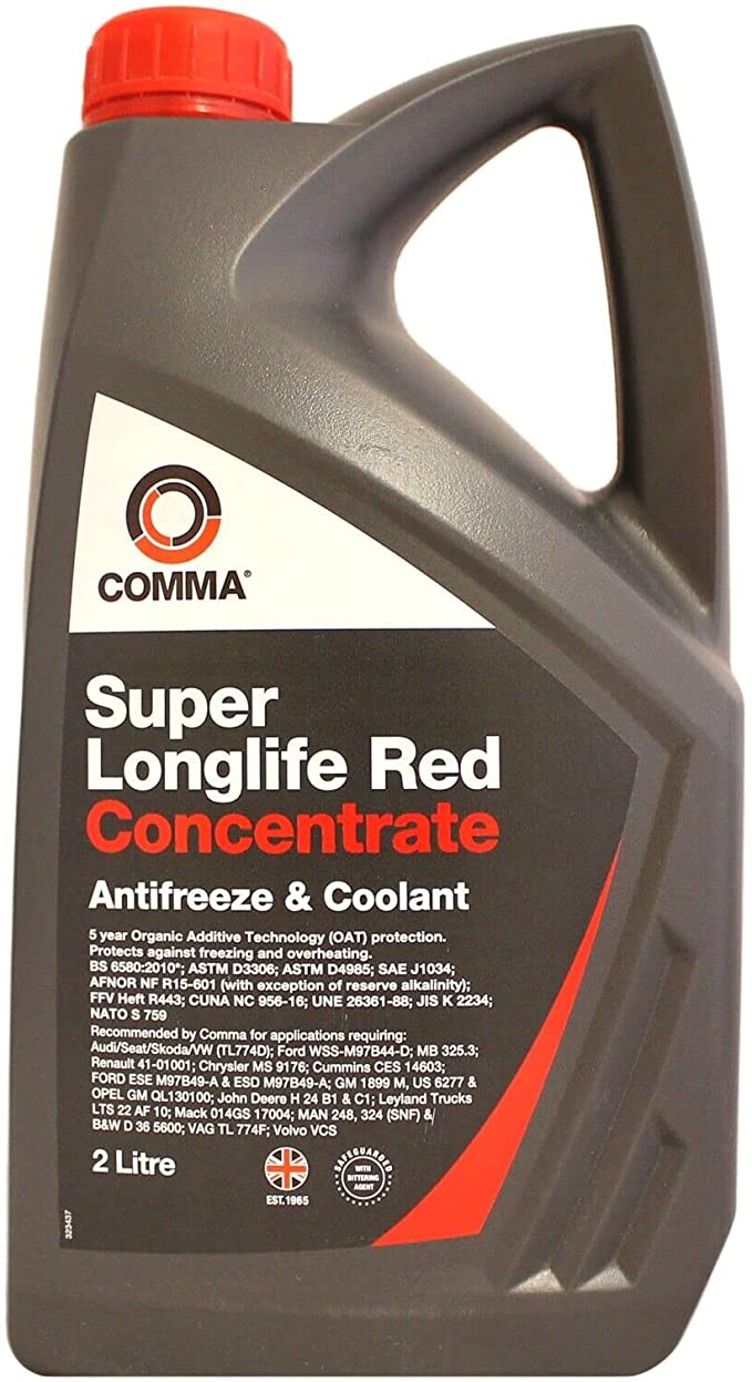 COMMA SUPER LL RED - ANTIFREEZE (2L) антифриз красный