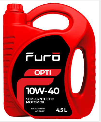 Furo OPTI 10W40 (4,5L) масло моторное полусинтетика API SG/CF-4, МВ 229.1, VW 501.01/505.00