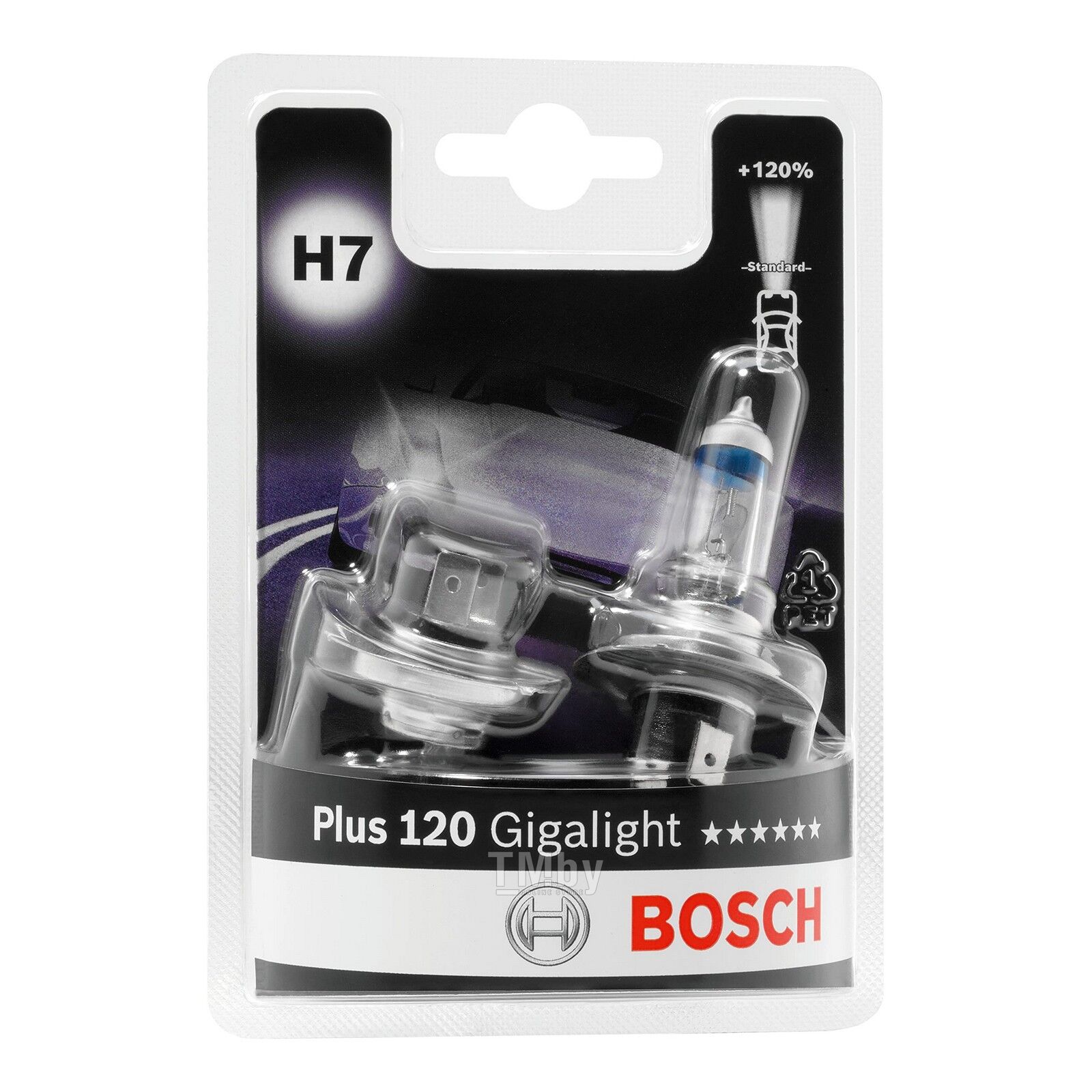 Комплект ламп галогеновых H7 Plus 120 Gigalight DBL 12V 55W (PX26D) 1987301426