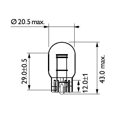Лампа накаливания  W21/5W