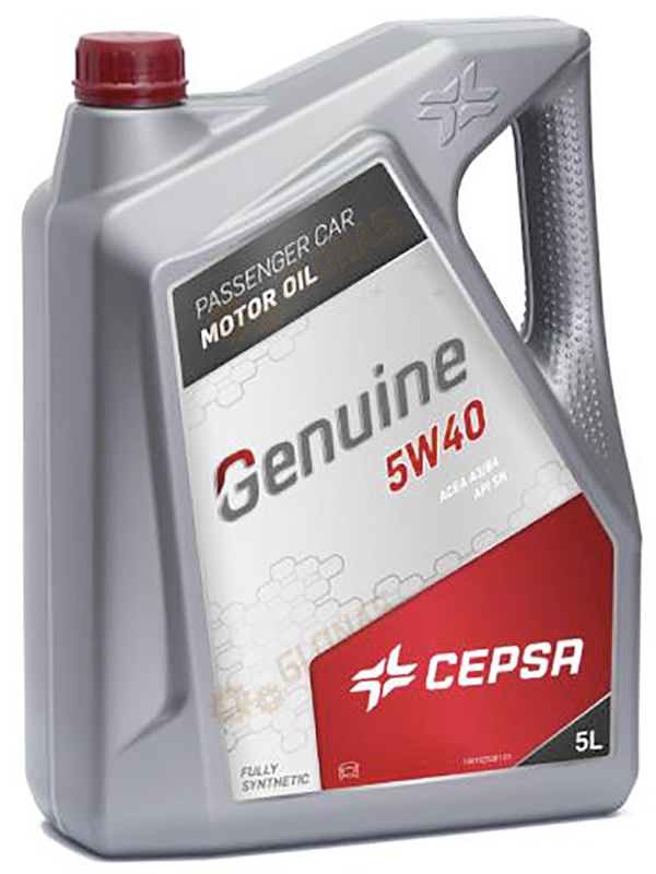 Масло моторное CEPSA GENUINE 5W40, 5л, API SN, ACEA A3/B4, VW 502.00/505.00, MB 229.3, RENAULT RN0700