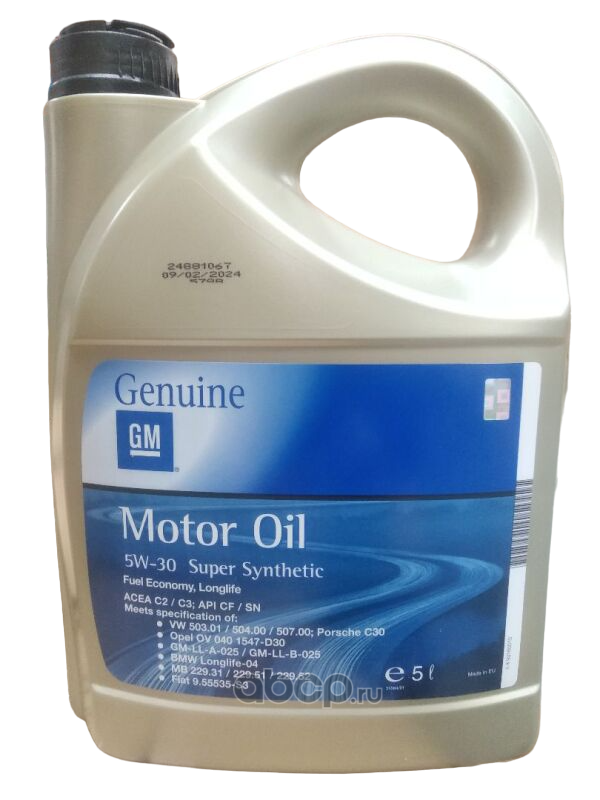 Масло моторное GM Super Synthetic 5L 5W30