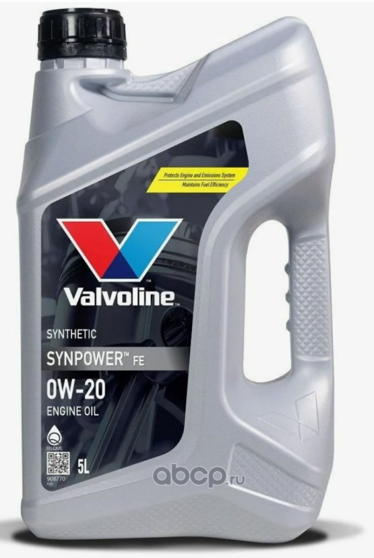 Масло моторное Valvoline SYNPOWER FE 0W20 5L Volvo VCC RBS0-2AE C5 SP для Geely, Volvo