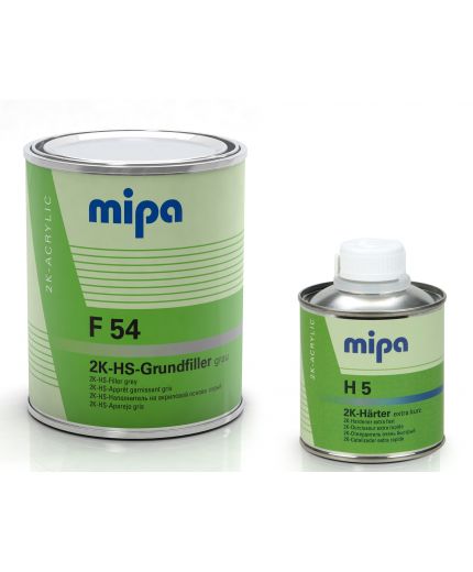 MIPA F 54 2K-HS-Grundfiller Грунт Наполнитель на акриловой основе серый с отвердителем H 5 2K-Harter extra kurz 1,25л