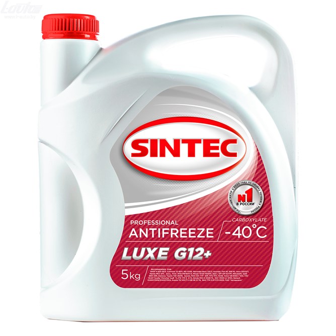 SINTEC 614500 G12+ LUXE (-40) антифриз 5кг красный 
