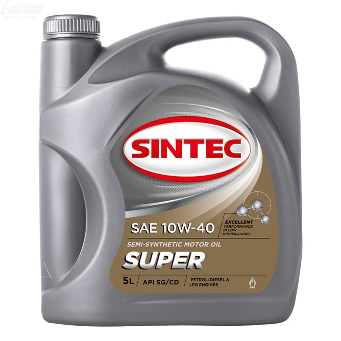 SINTEC 801895 Super 10W-40 масло моторное 5 л API SG/CD