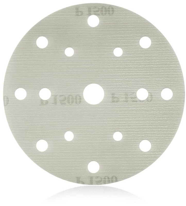 SMIRDEX 830 Шлифовальный круг P1000 150мм 15отв. на пластиковой основе белый 830415900